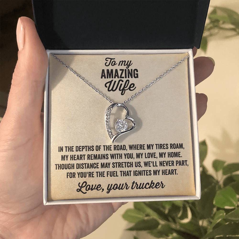 Heart Necklace - Gift from truck driver to his amazing wife
