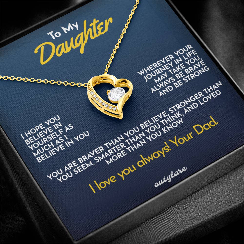To My Daughter Necklace
