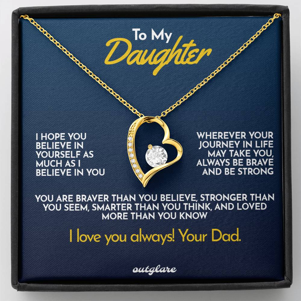 To My Daughter Necklace