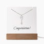 Graduation Name Necklace with Acrylic LED base