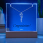 Graduation Name Necklace with Acrylic LED base