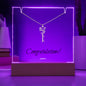 Graduation Name Necklace with Acrylic LED base