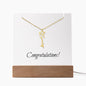 Graduation Name Necklace with Acrylic LED base