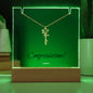 Graduation Name Necklace with Acrylic LED base