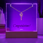 Graduation Name Necklace with Acrylic LED base