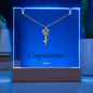 Graduation Name Necklace with Acrylic LED base