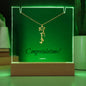 Graduation Name Necklace with Acrylic LED base