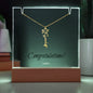Graduation Name Necklace with Acrylic LED base