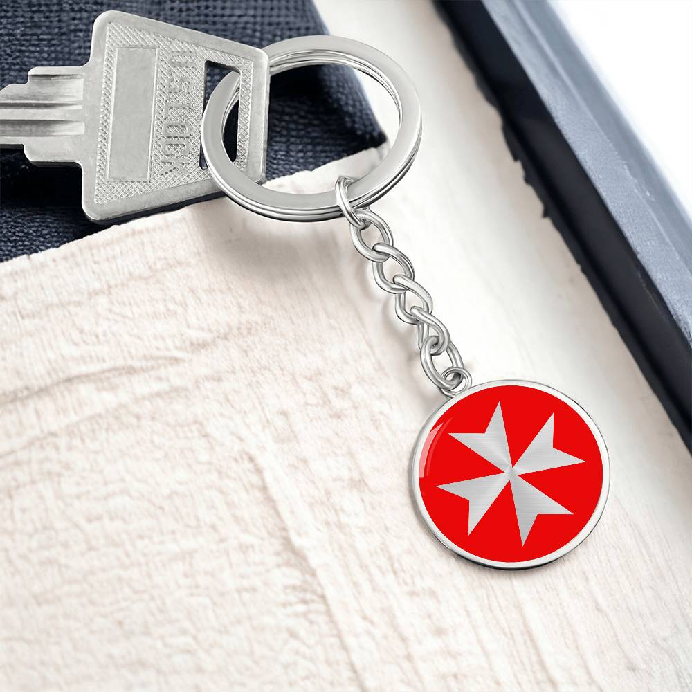 Maltese Cross Keychain