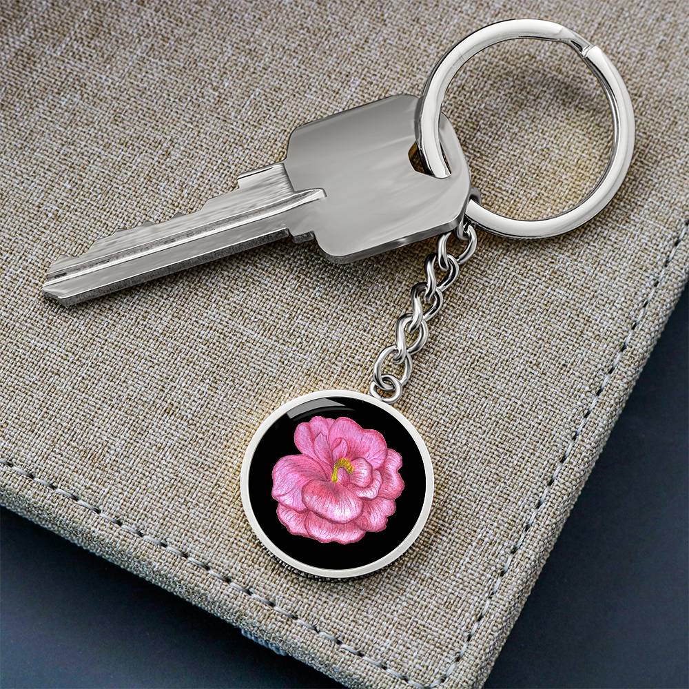 Peony Keychain