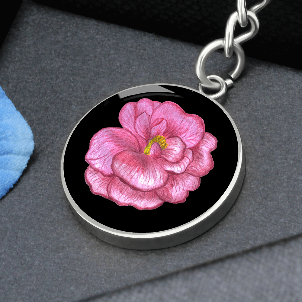 Peony Keychain