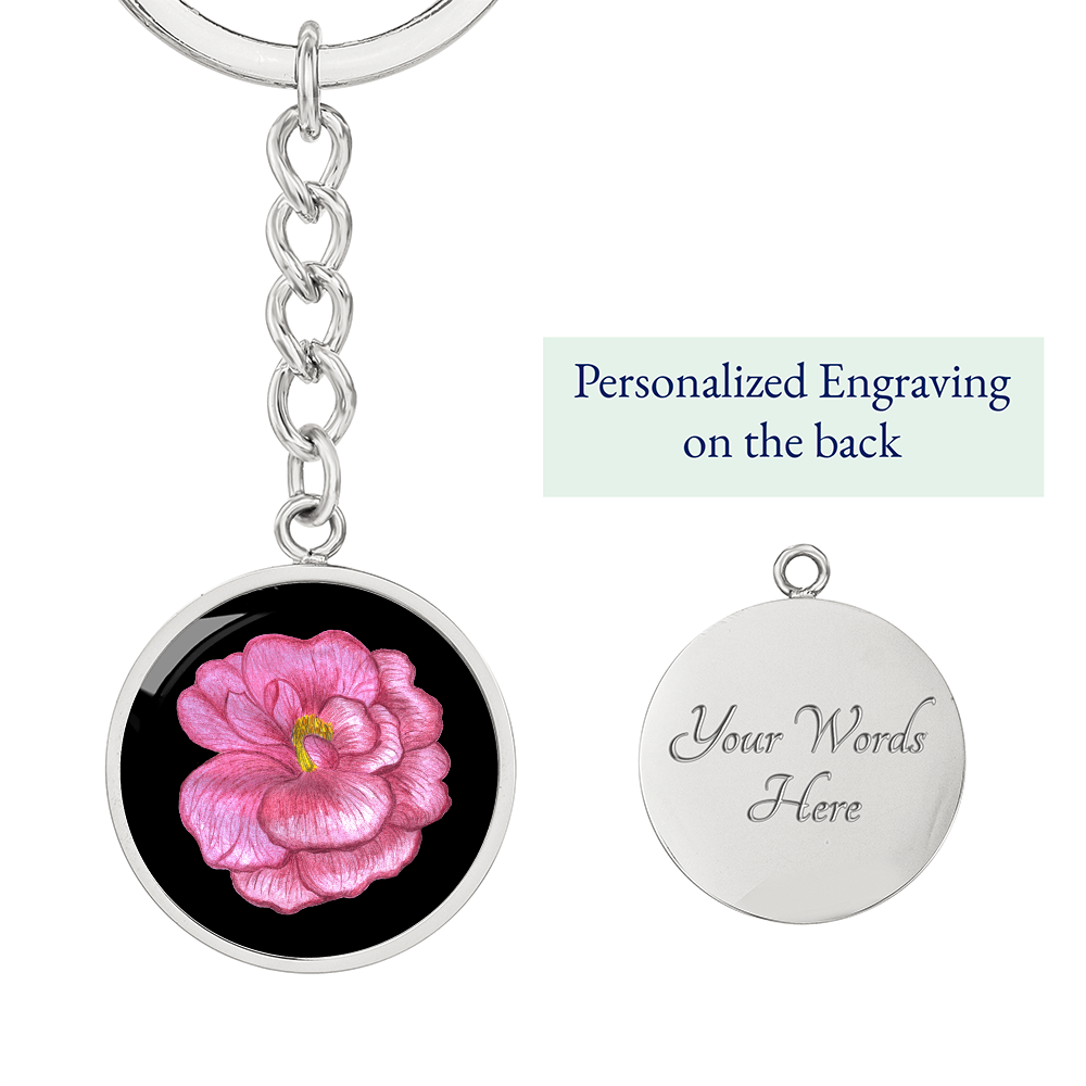 Peony Keychain