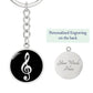 Treble Clef Keychain