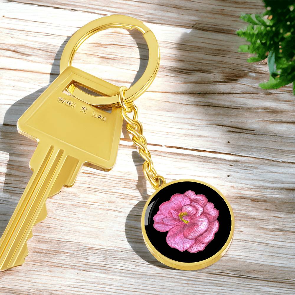 Peony Keychain