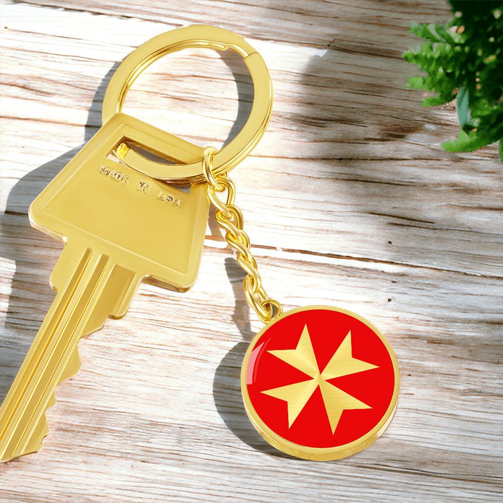 Maltese Cross Keychain