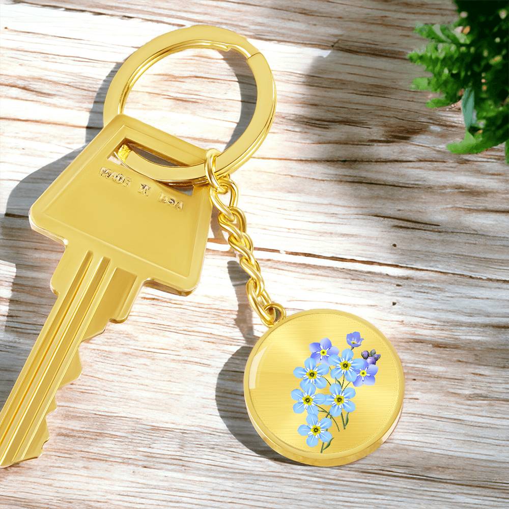 Forget Me Not Keychain