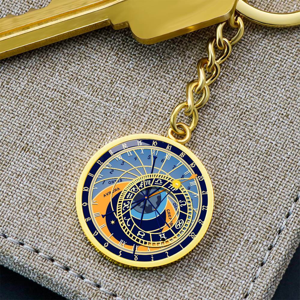 Prague Astronomical clock Keychain