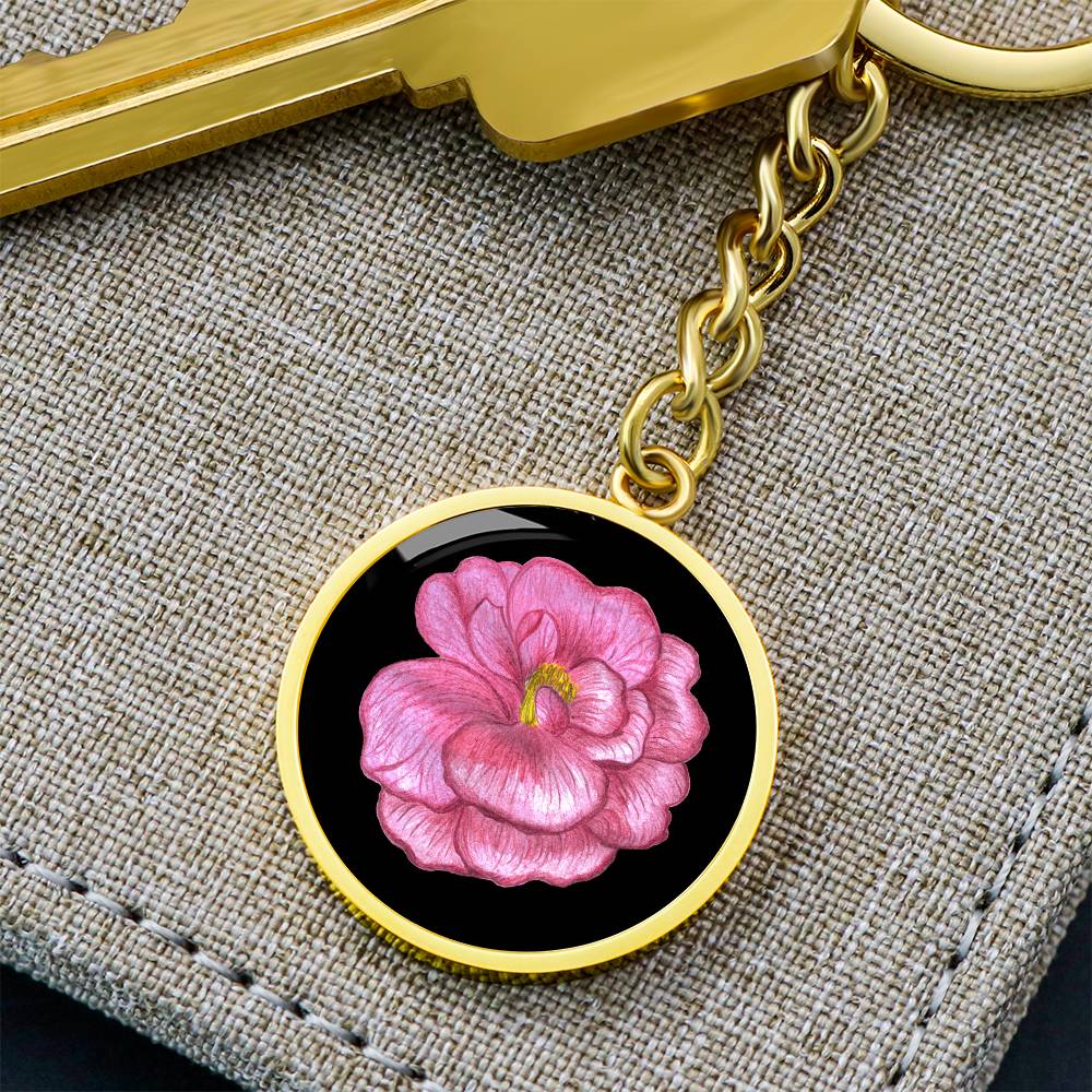 Peony Keychain
