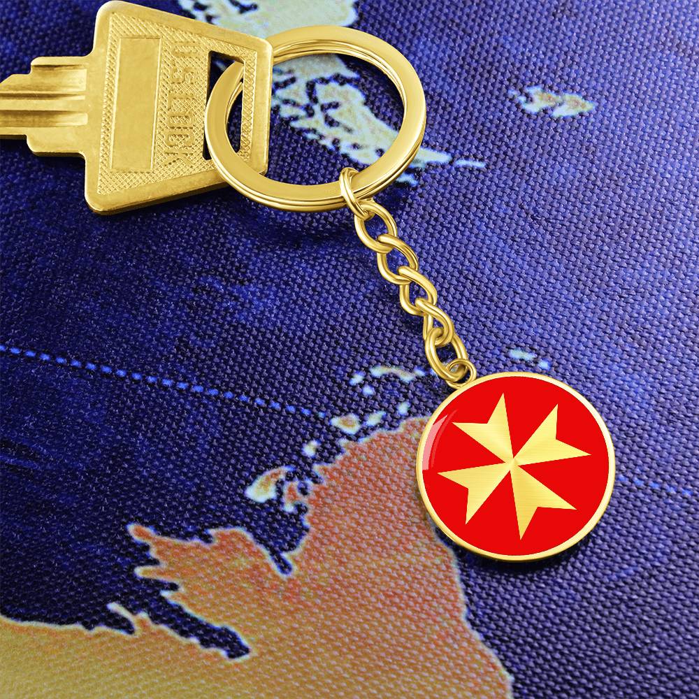 Maltese Cross Keychain