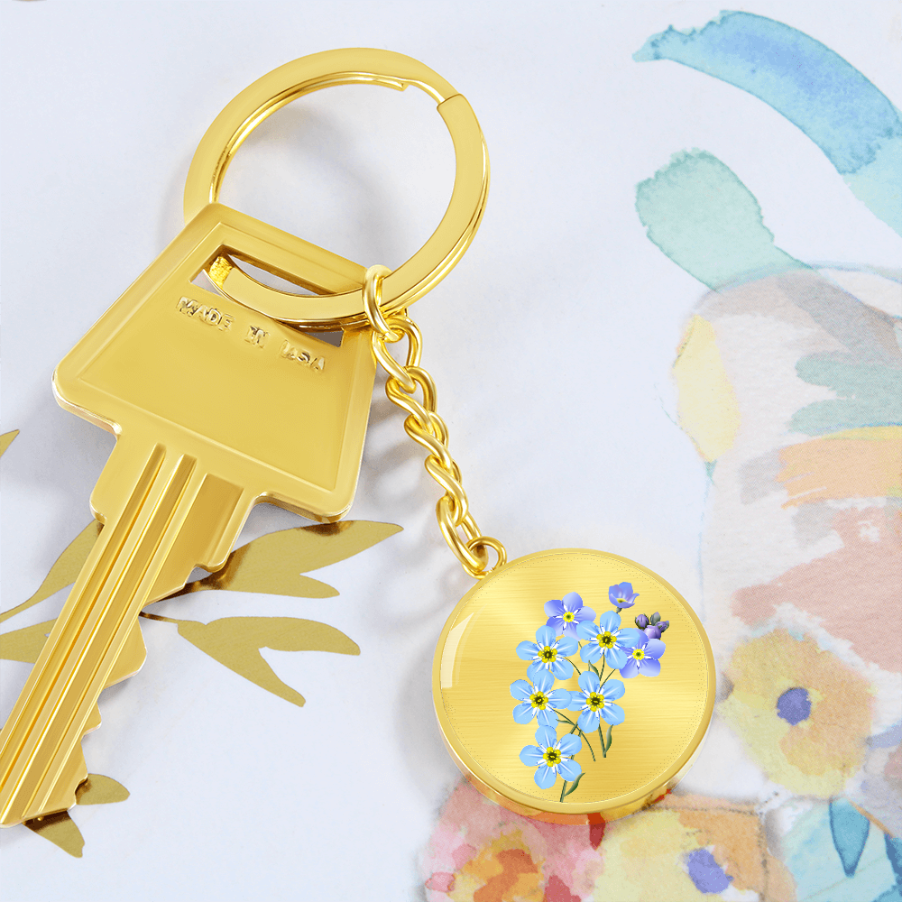 Forget Me Not Keychain