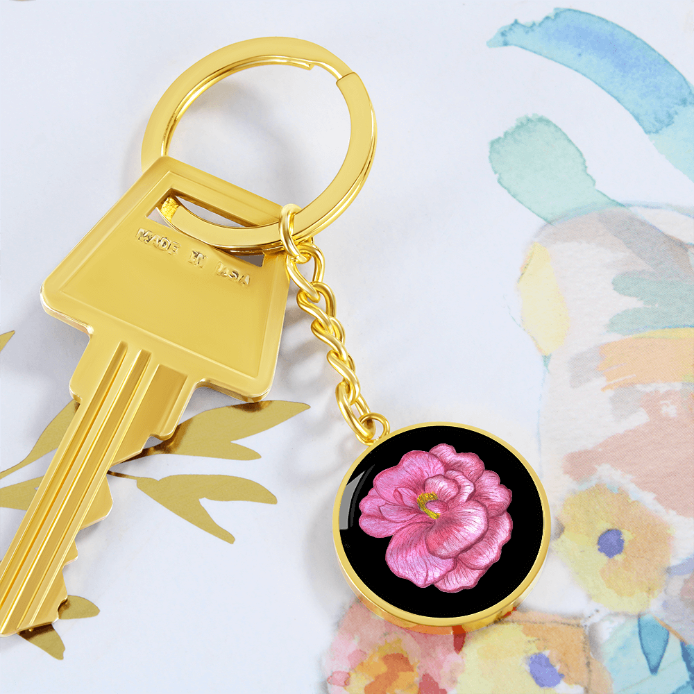 Peony Keychain