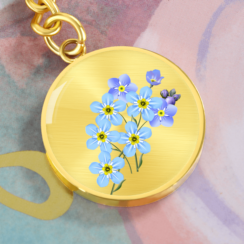 Forget Me Not Keychain