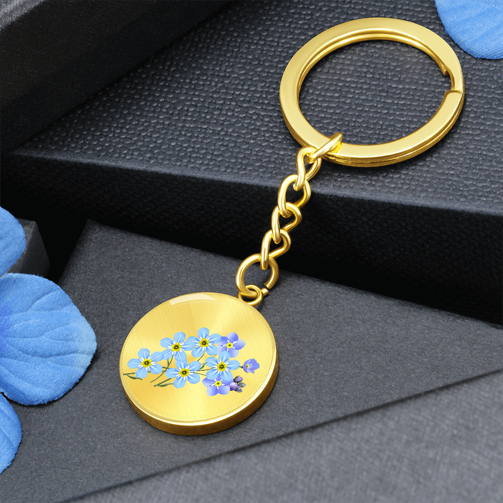 Forget Me Not Keychain