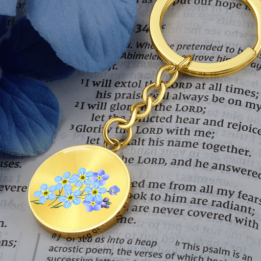 Forget Me Not Keychain