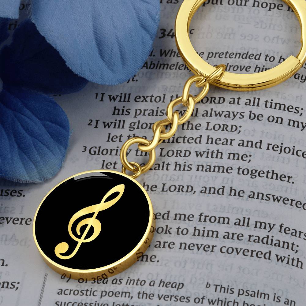 Treble Clef Keychain