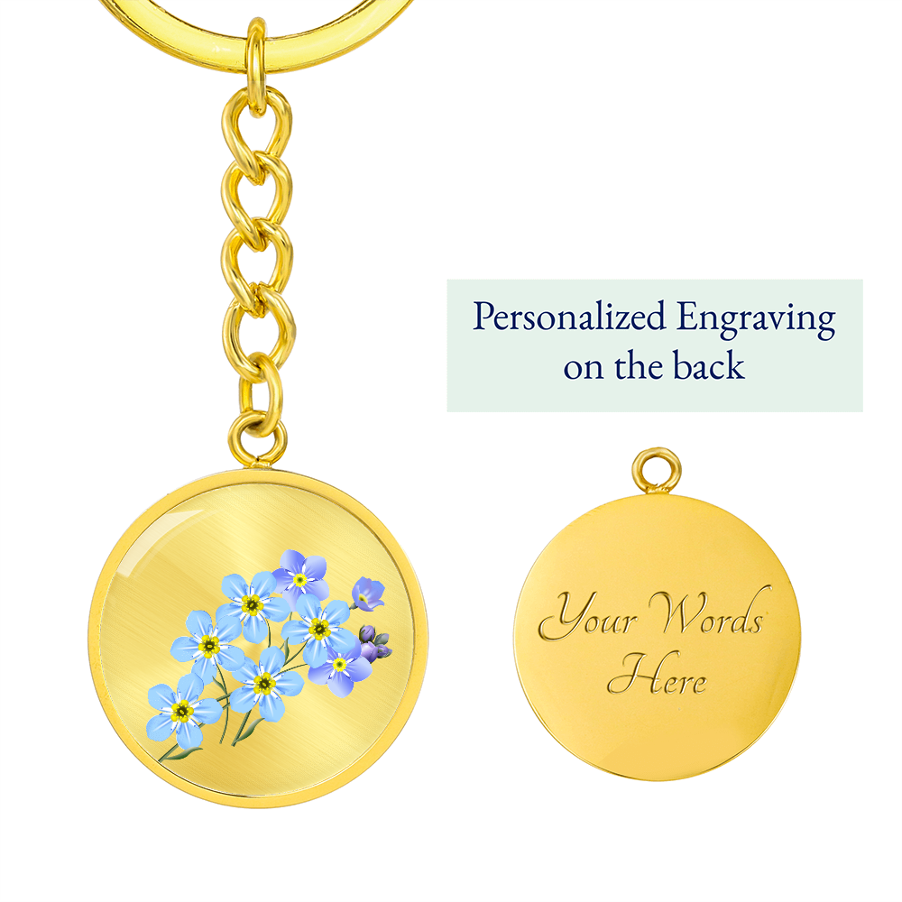 Forget Me Not Keychain
