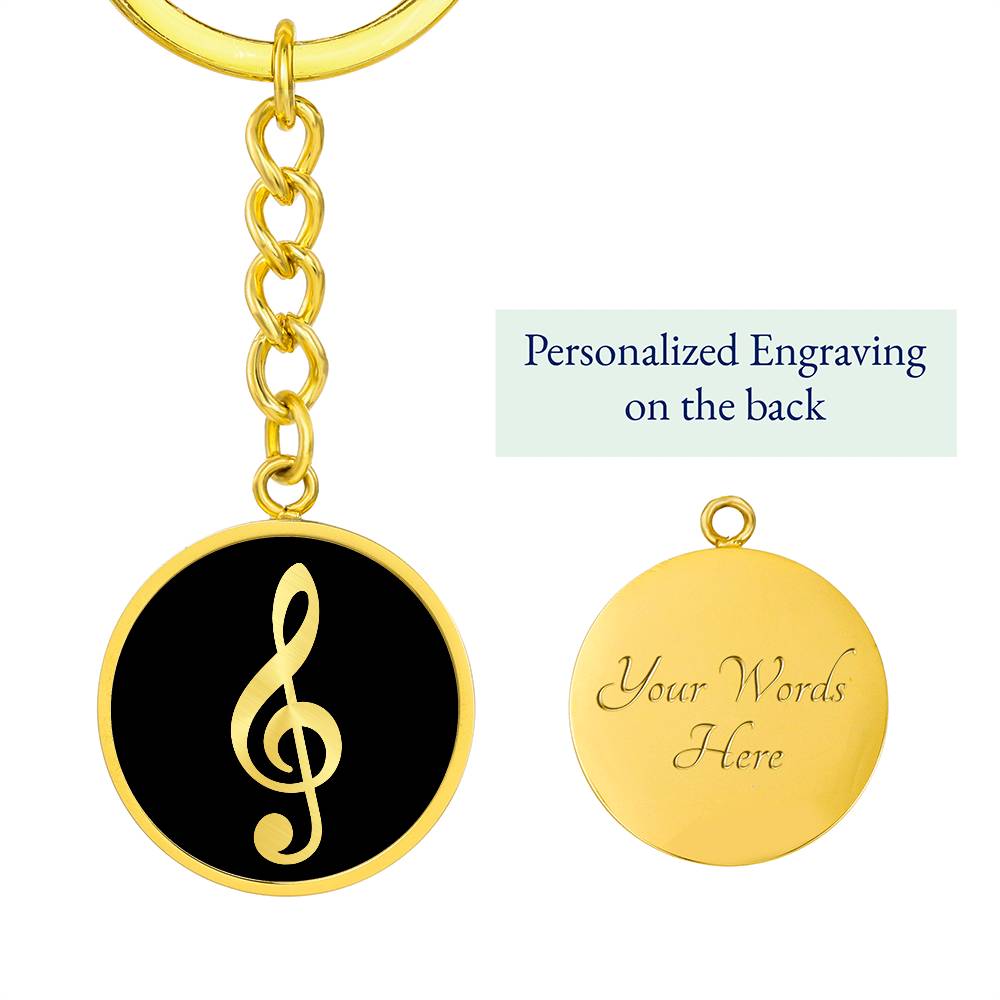 Treble Clef Keychain