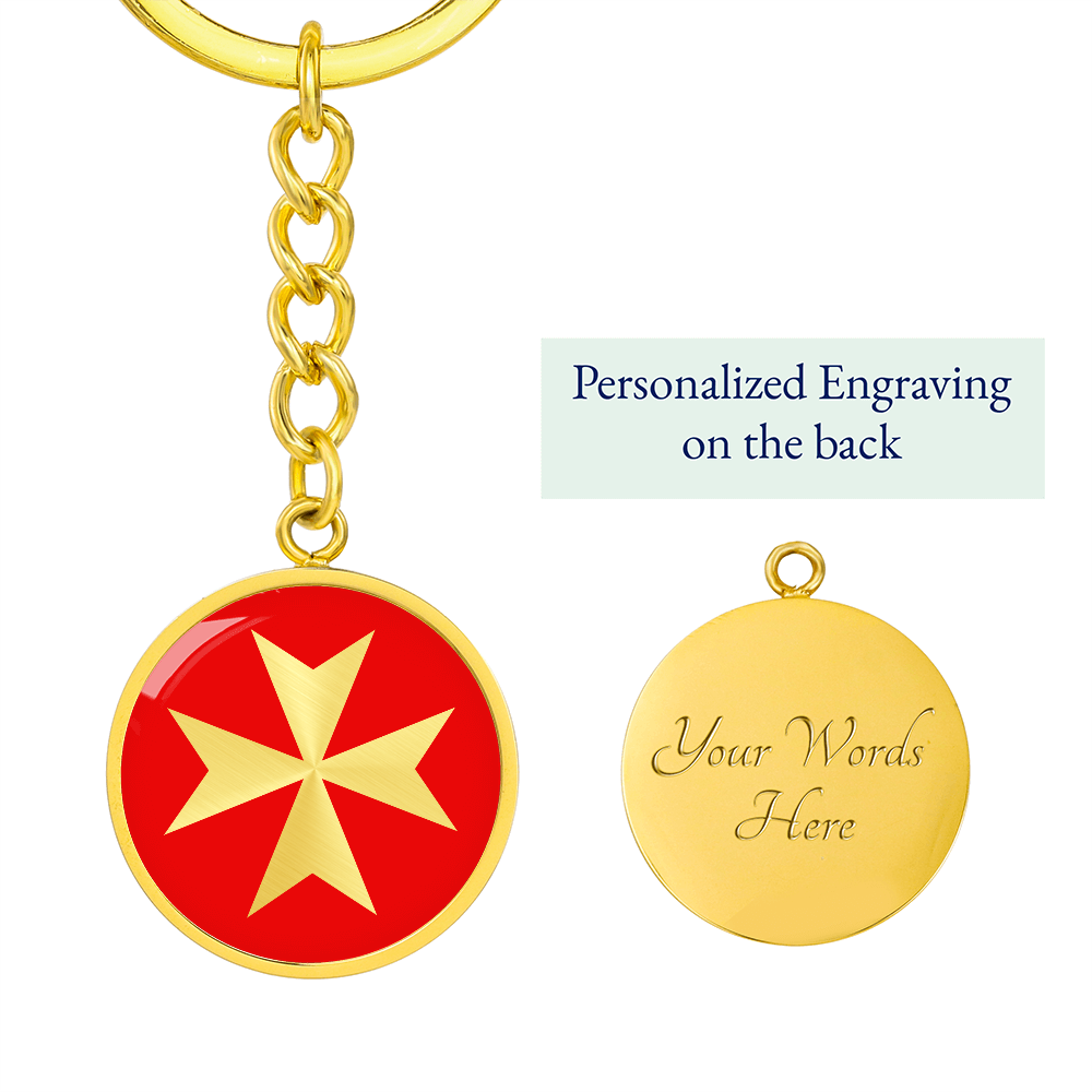 Maltese Cross Keychain