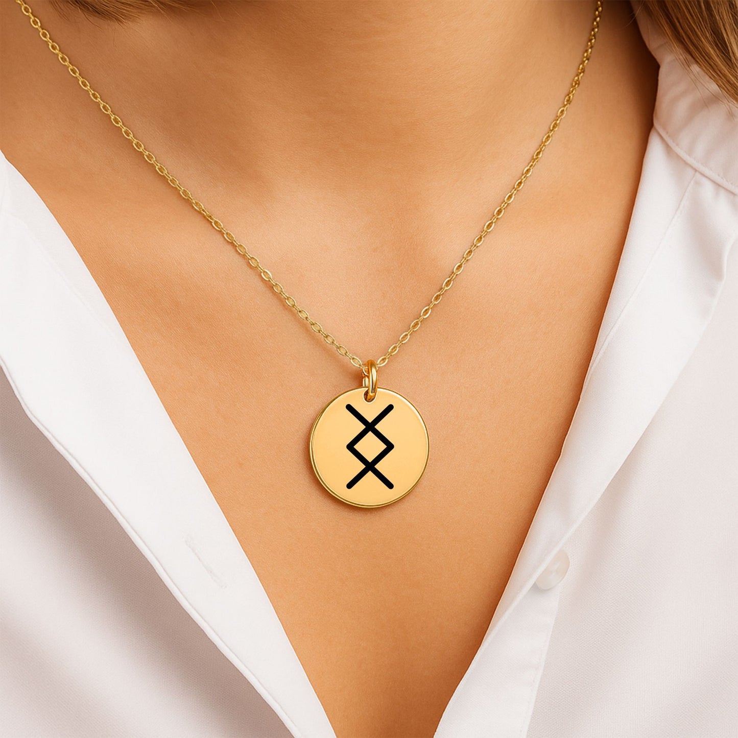 Inguz Rune Necklace