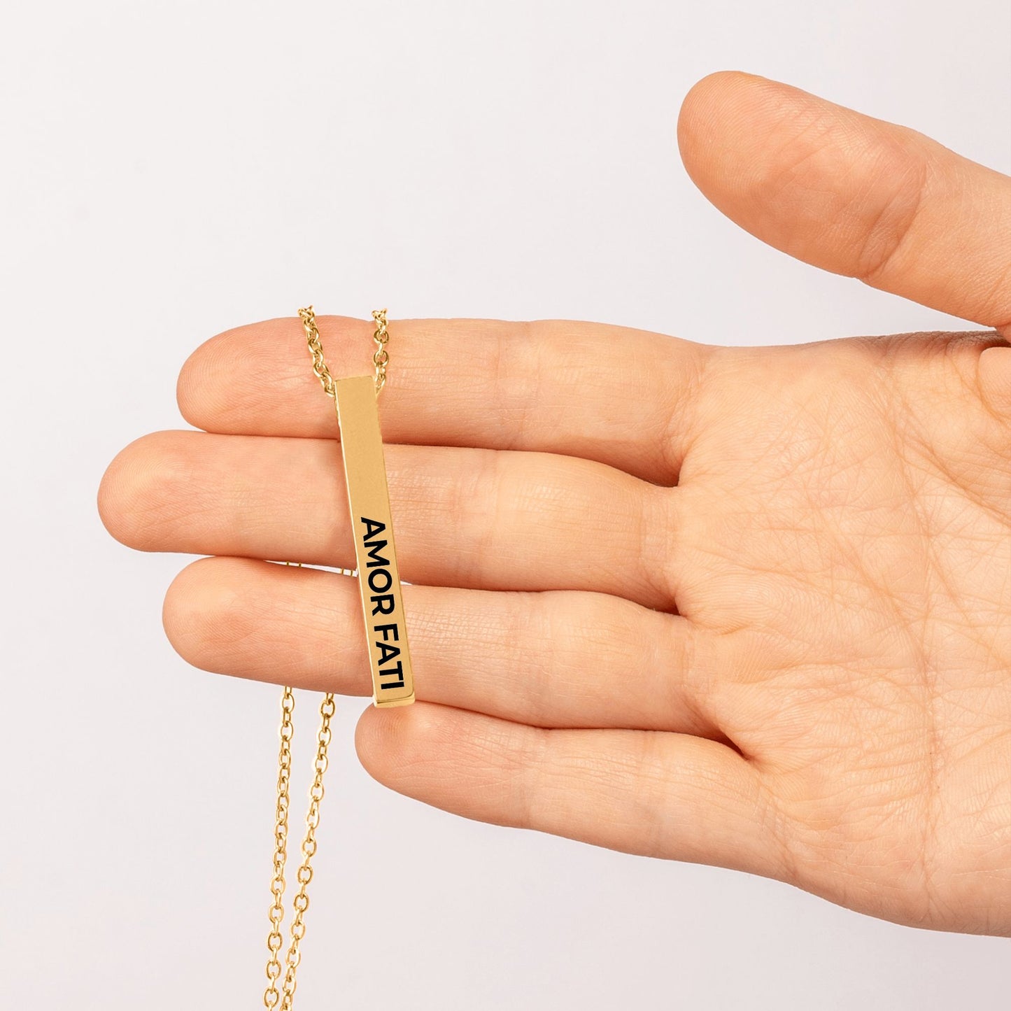 Amor Fati Bar Necklace