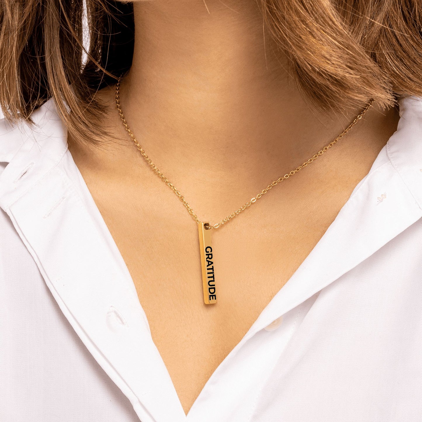 Gratitude Bar Necklace