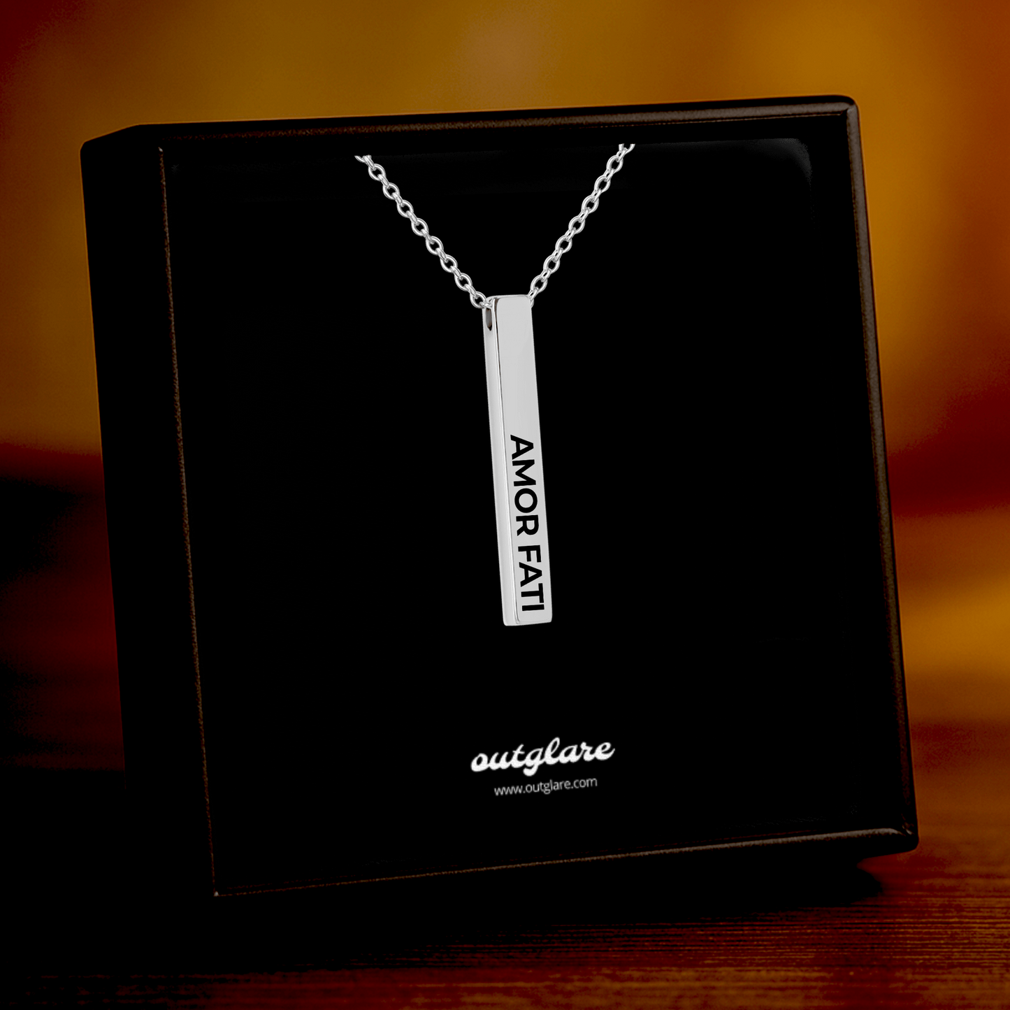 Amor Fati Bar Necklace