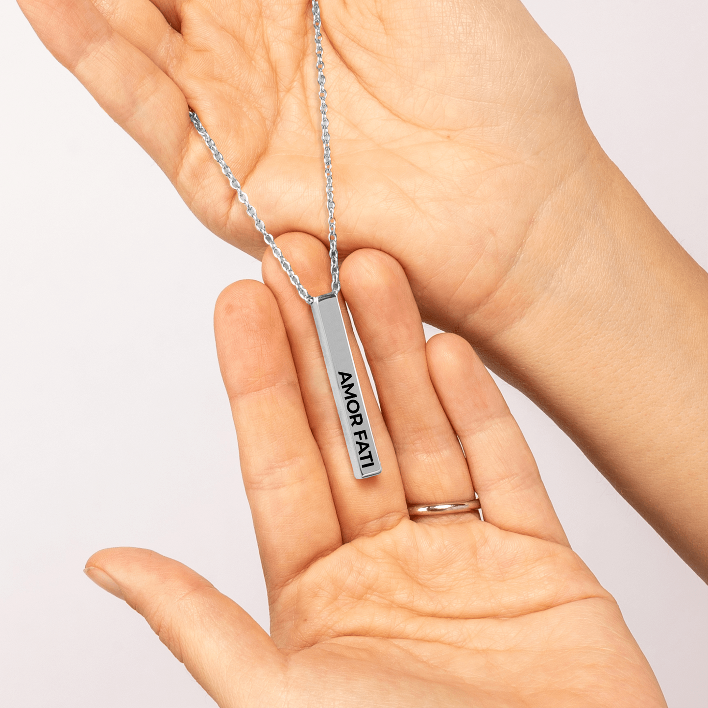 Amor Fati Bar Necklace