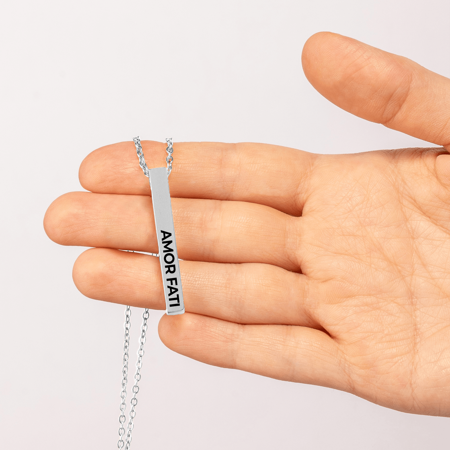 Amor Fati Bar Necklace