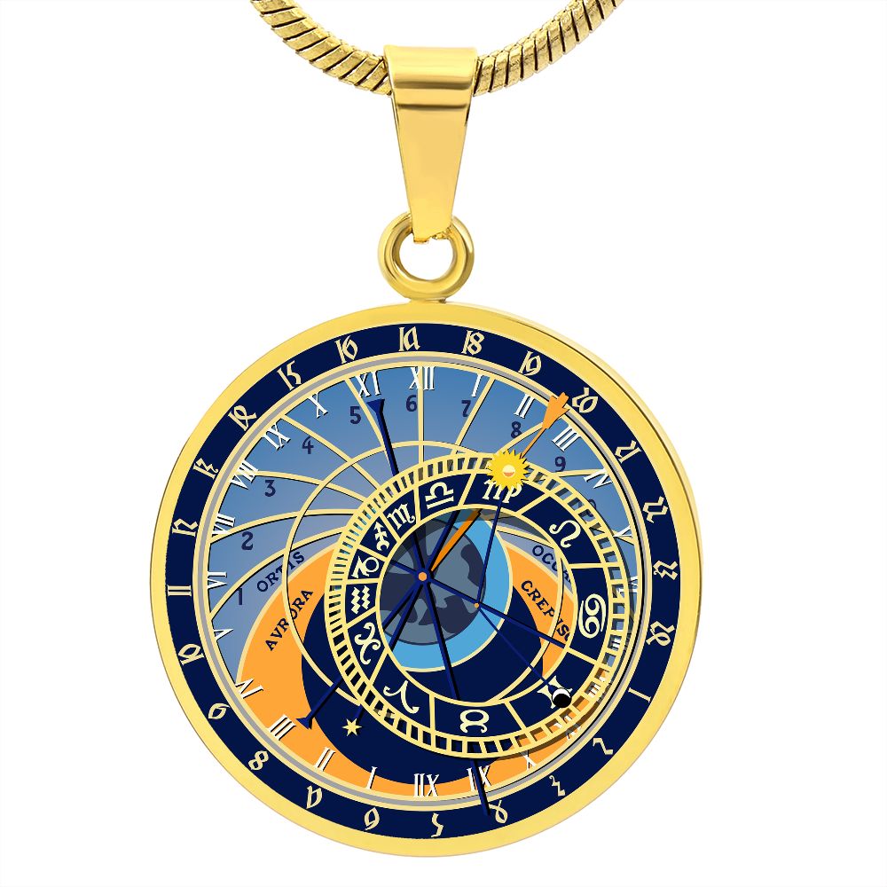 Prague Astronomical clock Necklace - Outglare