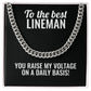 Lineman Cuban Link Chain Necklace - Outglare