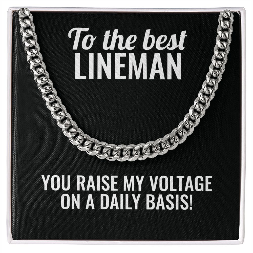 Lineman Cuban Link Chain Necklace - Outglare