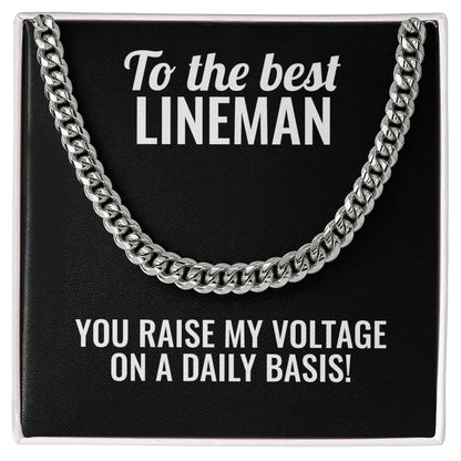 Lineman Cuban Link Chain Necklace - Outglare